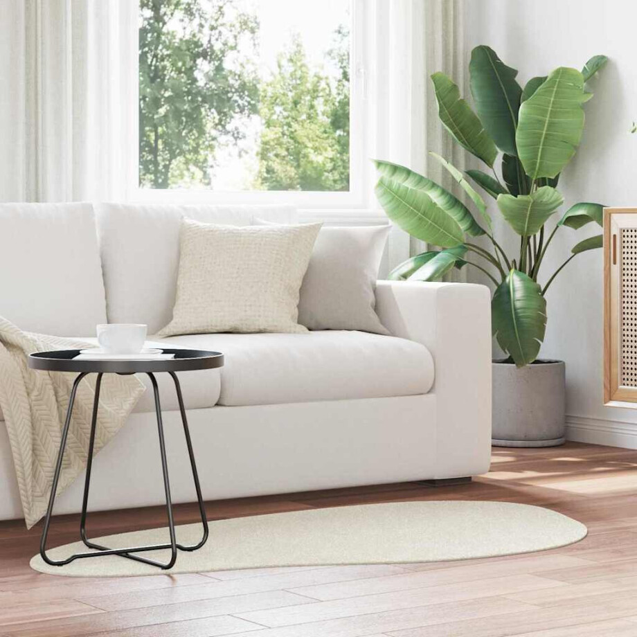 vidaXL Vloerkleden HUARTE Crème 80 x 150 cm Polyester afbeelding 1