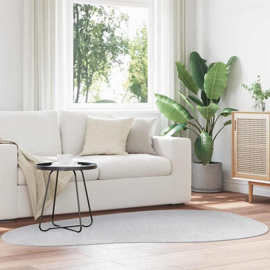 vidaXL Vloerkleden HUARTE Grijs 140 x 200 cm Polyester afbeelding 1