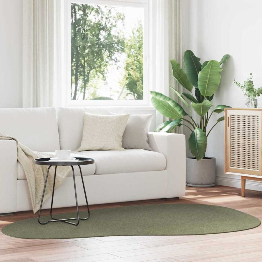 vidaXL Vloerkleden HUARTE Bosgroen 140 x 200 cm Polyester afbeelding 1