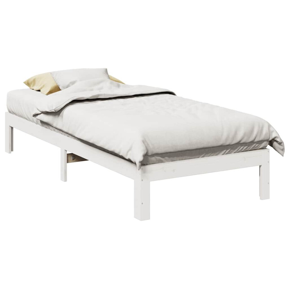 vidaXL Bedframe zonder matras massief grenenhout wit 80x200 cm vidaXL Bedframe zonder matras massief grenenhout wit 80x200 cm afbeelding 1