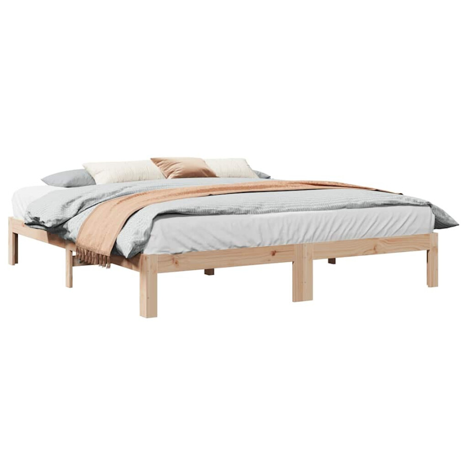 vidaXL Bedframe zonder matras massief grenenhout 180x200 cm afbeelding 1