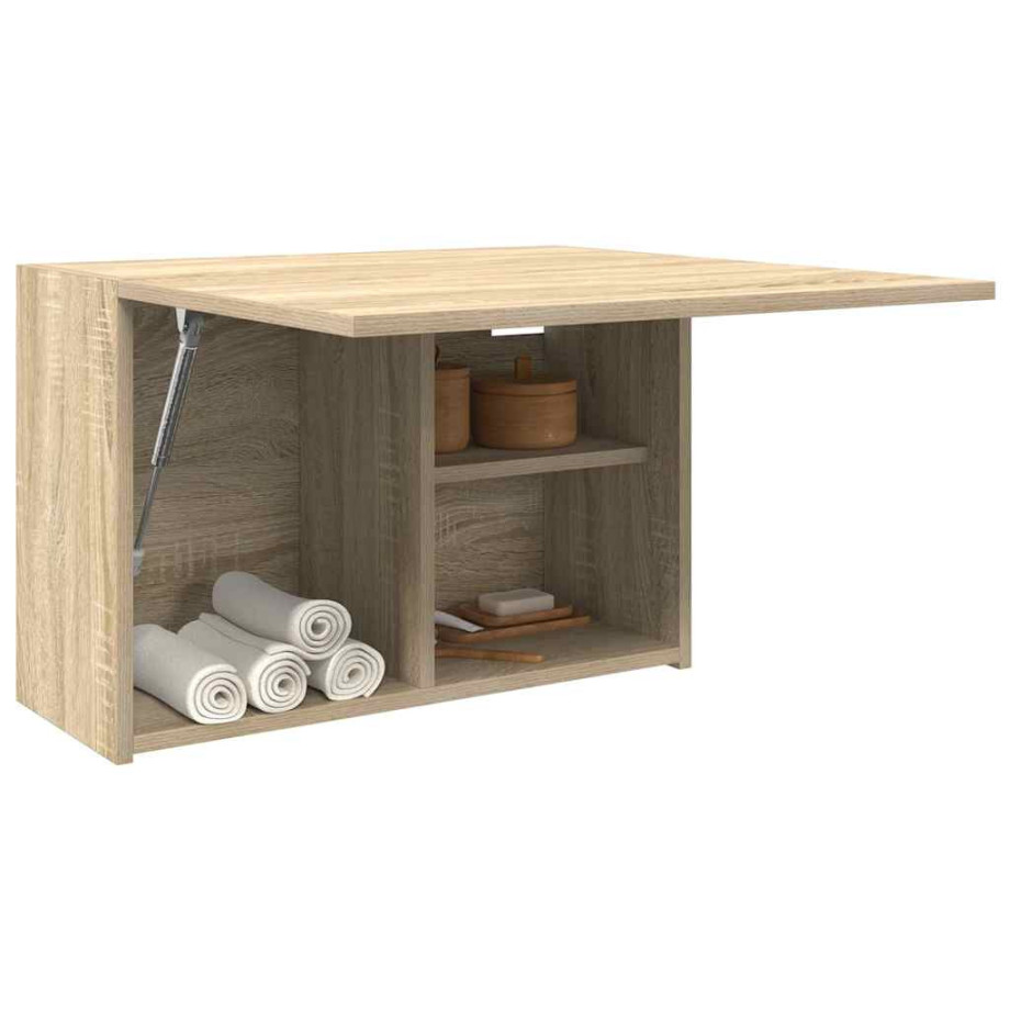 vidaXL Badkamerwandkast 60x25x40 cm bewerkt hout sonoma eikenkleurig afbeelding 1