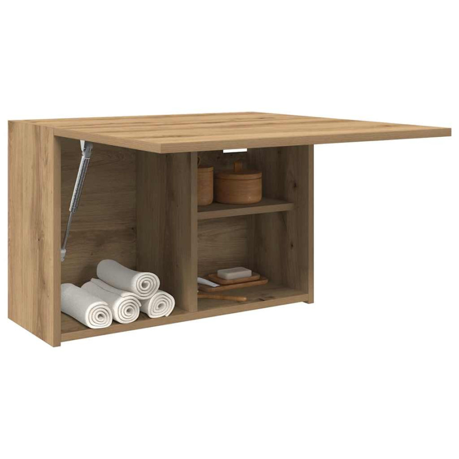 vidaXL Badkamerwandkast 60x25x40 cm bewerkt hout artisanaal eikenkleur afbeelding 1