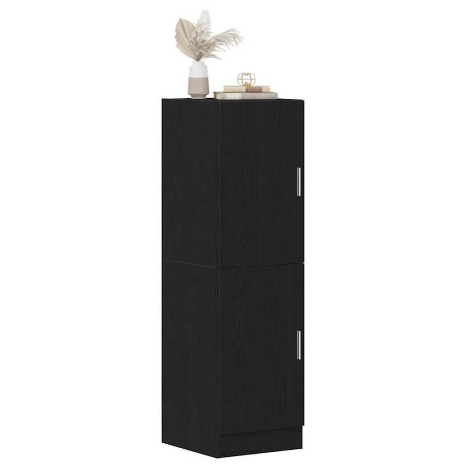 vidaXL Keukenkast 38x41,5x131,5 cm bewerkt hout zwart afbeelding 1