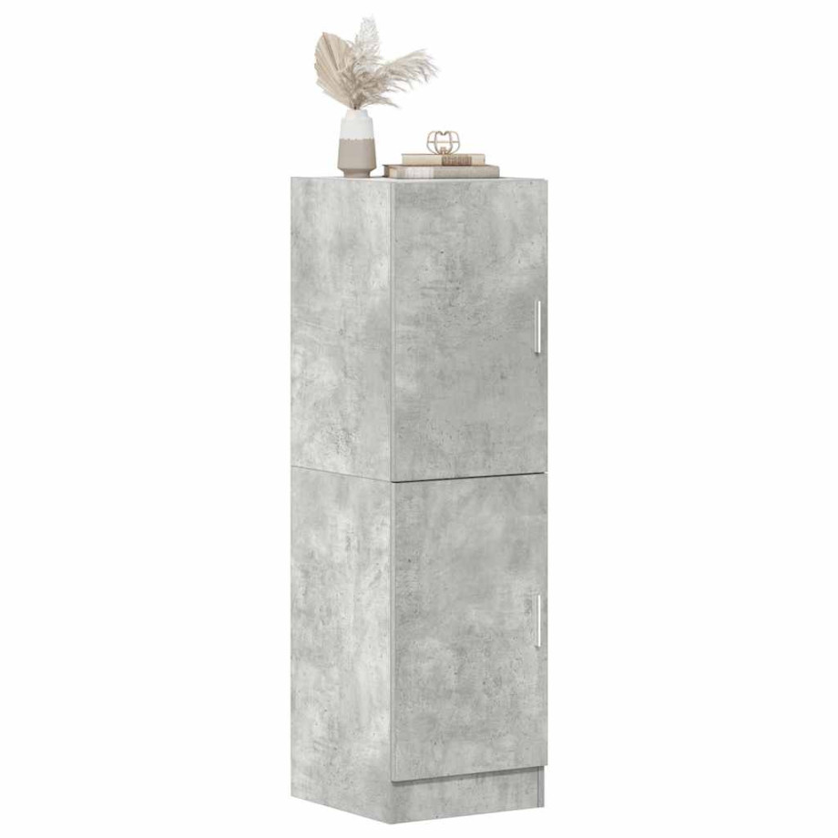 vidaXL Keukenkast 38x41,5x131,5 cm bewerkt hout betongrijs vidaXL Keukenkast 38x41,5x131,5 cm bewerkt hout betongrijs afbeelding 1