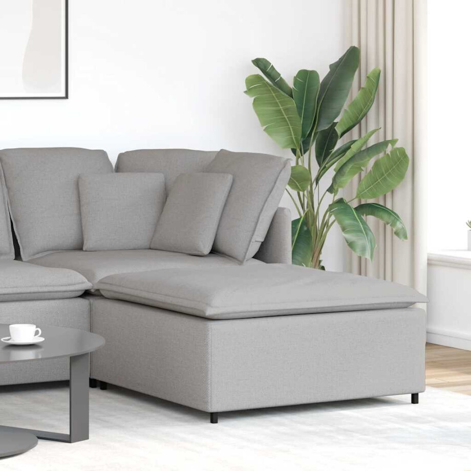vidaXL Modulaire voetenbank module 100x100x48 cm wolkgrijs afbeelding 1