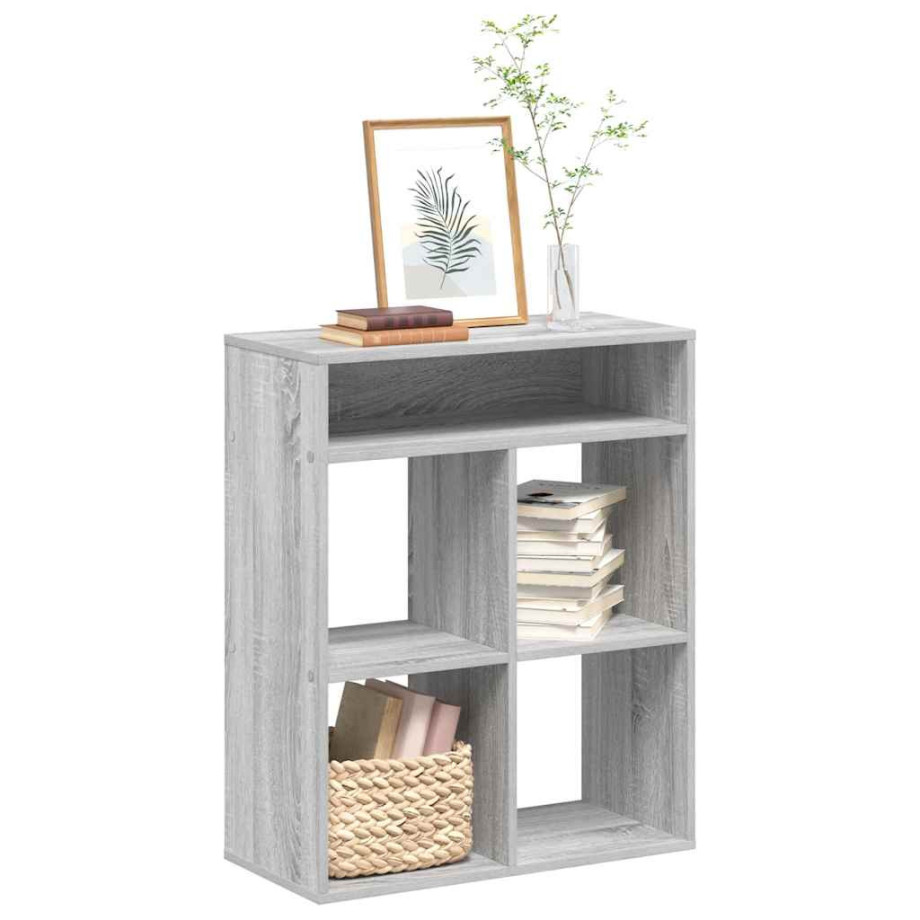 vidaXL Boekenkast 66x31x80 cm bewerkt hout grijs sonoma eikenkleurig afbeelding 1