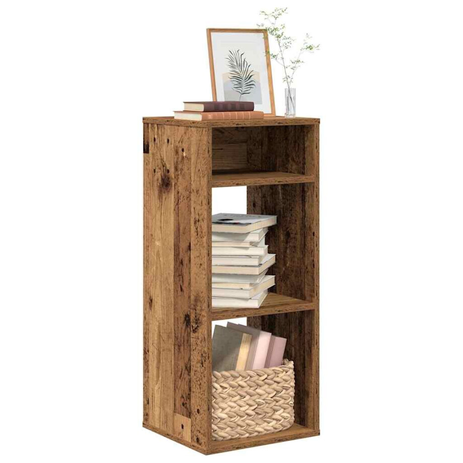 vidaXL Boekenkast 34x31x80 cm bewerkt hout oud houtkleurig afbeelding 1