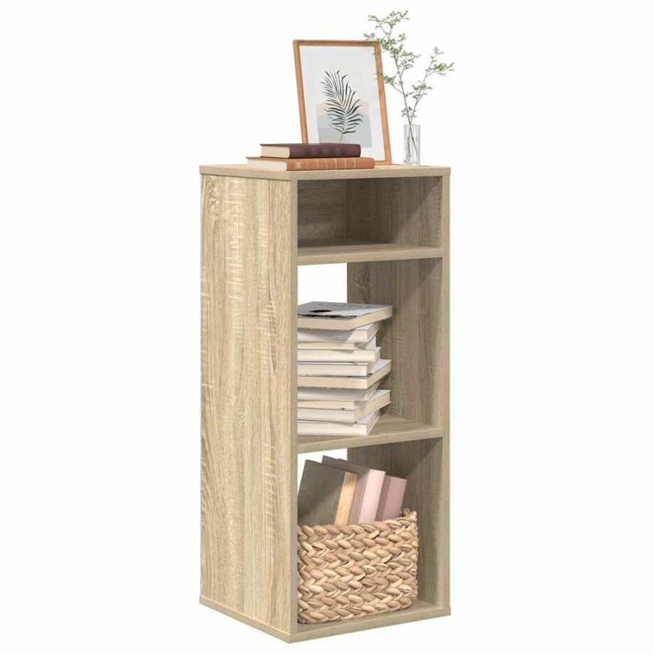 vidaXL Boekenkast 34x31x80 cm bewerkt hout sonoma eikenkleurig afbeelding 1