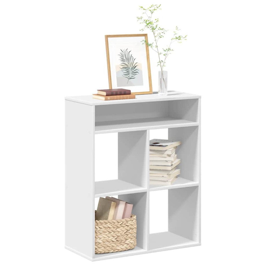 vidaXL Boekenkast 66x31x80 cm bewerkt hout wit afbeelding 1