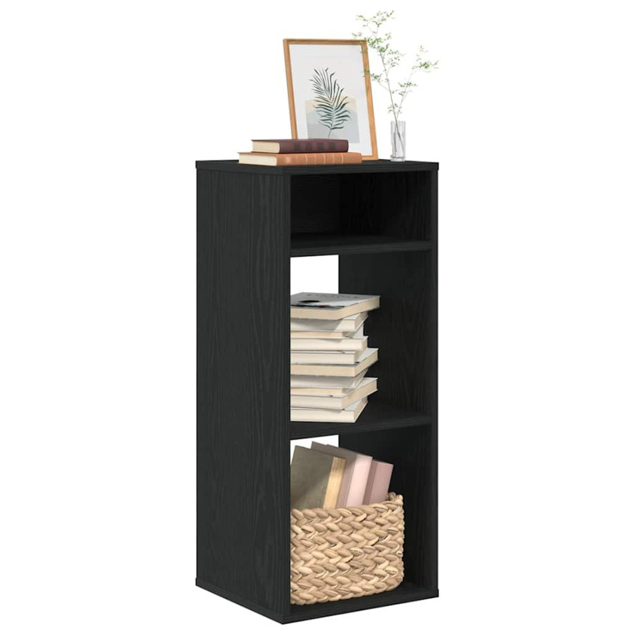 vidaXL Boekenkast 34x31x80 cm bewerkt hout zwart afbeelding 1