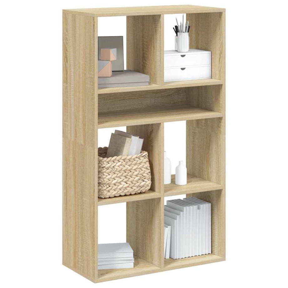 vidaXL Boekenkast 66x31x112 cm bewerkt hout sonoma eikenkleurig afbeelding 1