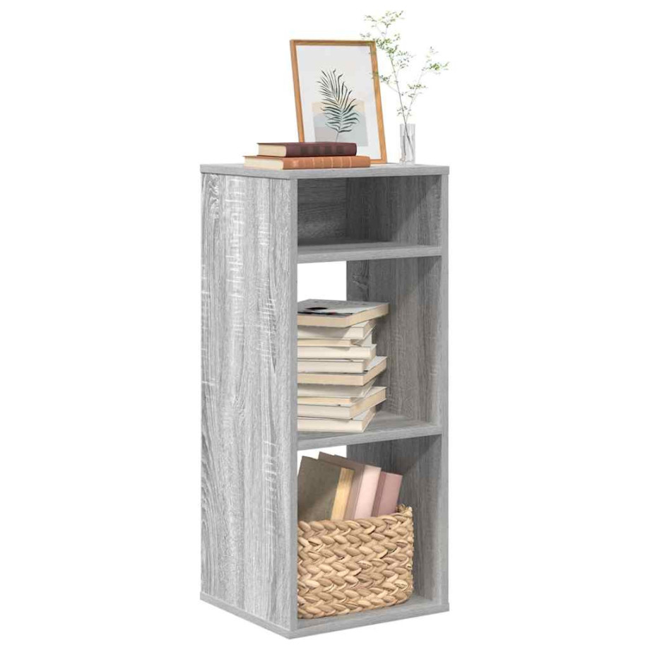 vidaXL Boekenkast 34x31x80 cm bewerkt hout grijs sonoma eikenkleurig afbeelding 1