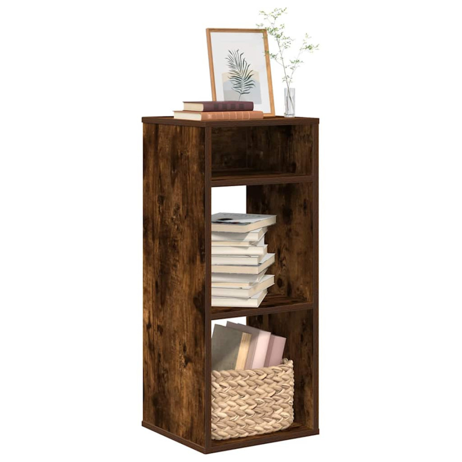 vidaXL Boekenkast 34x31x80 cm bewerkt hout gerookt eikenkleurig afbeelding 1