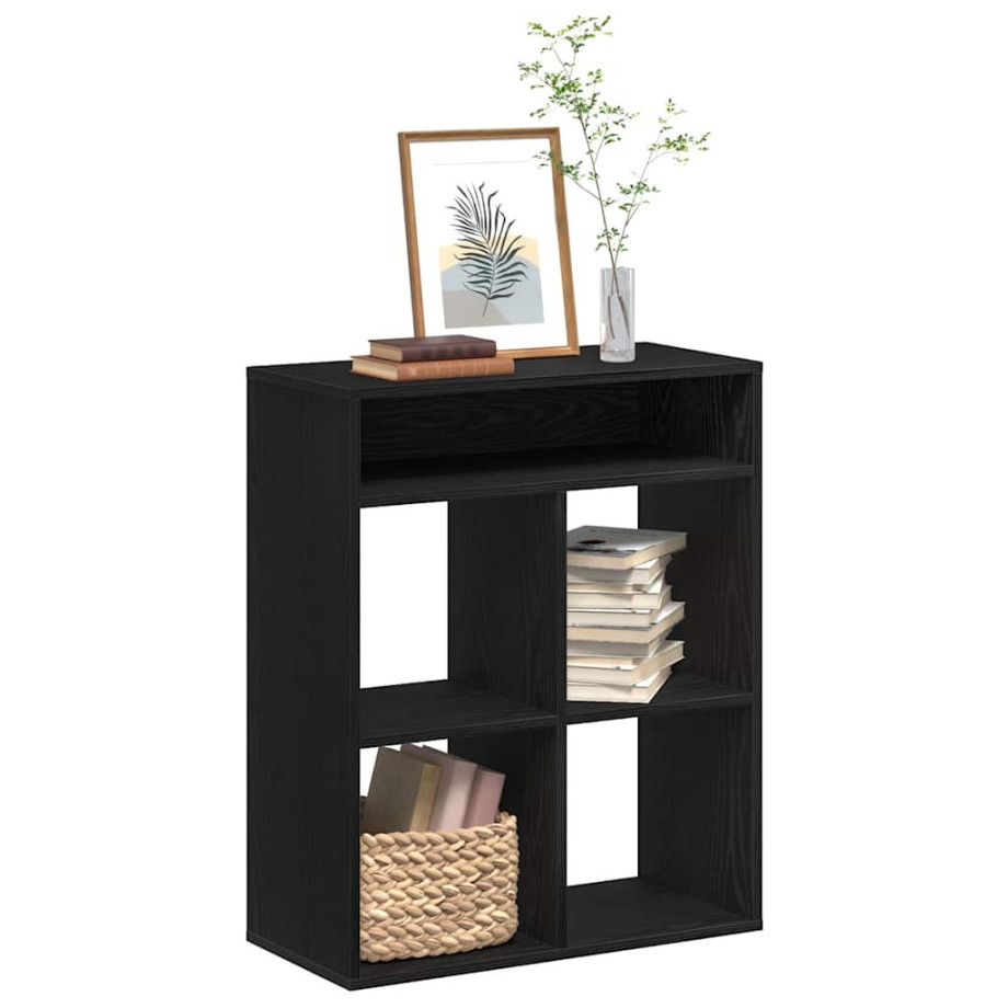 vidaXL Boekenkast 66x31x80 cm bewerkt hout zwart afbeelding 1