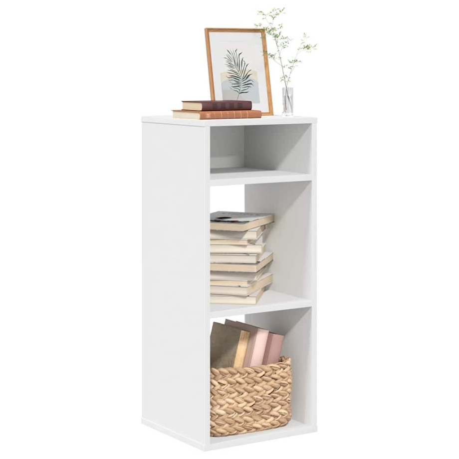 vidaXL Boekenkast 34x31x80 cm bewerkt hout wit afbeelding 1