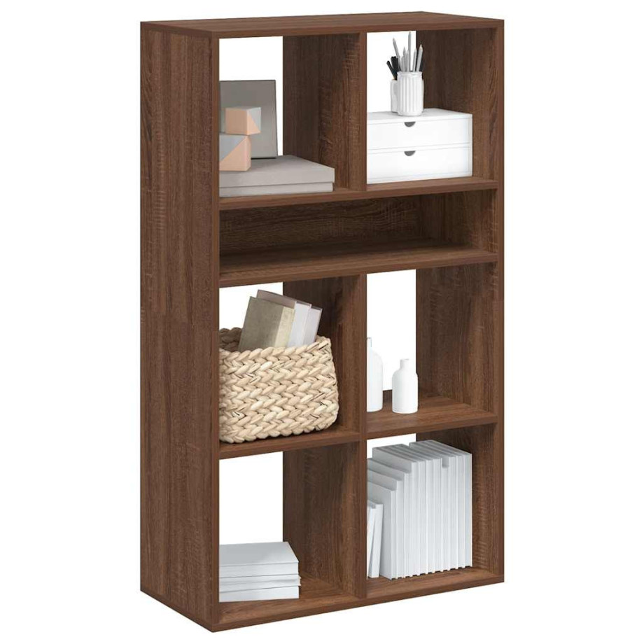 vidaXL Boekenkast 66x31x112 cm bewerkt hout bruin eikenkleur afbeelding 1