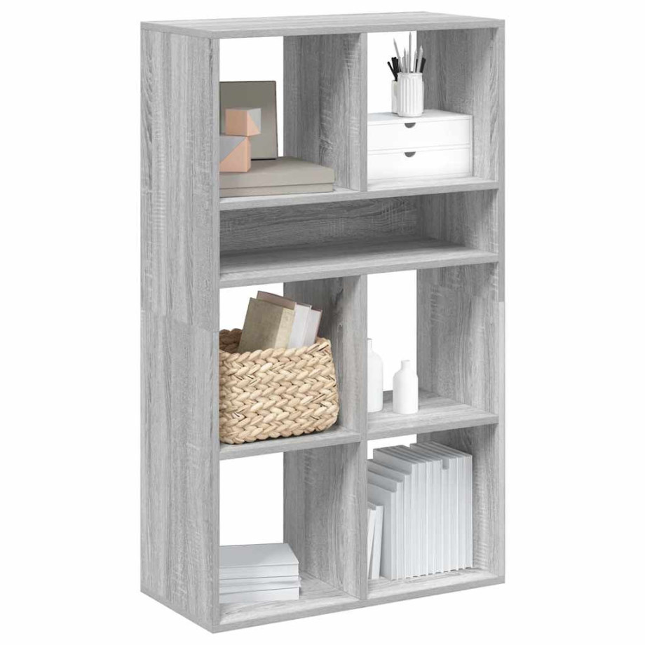 vidaXL Boekenkast 66x31x112 cm bewerkt hout grijs sonoma eikenkleurig afbeelding 1