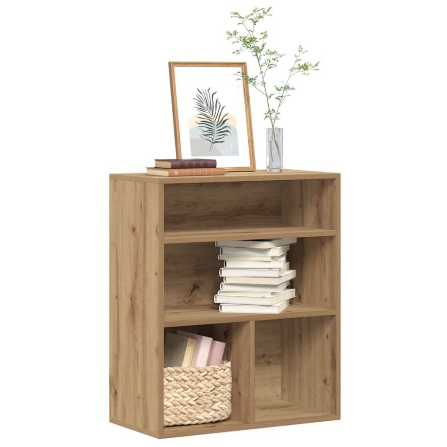 vidaXL Boekenkast 60x30x71,5 cm bewerkt hout artisanaal eikenkleur afbeelding 1