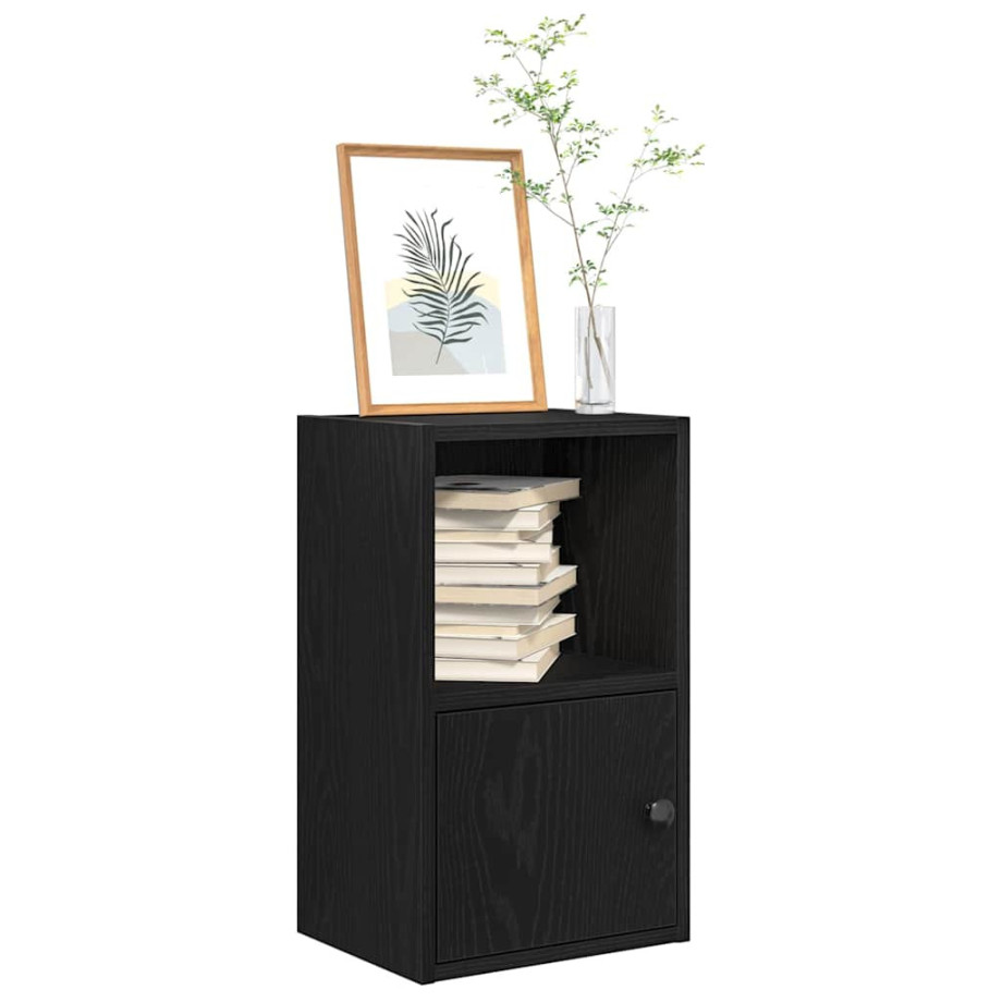 vidaXL Boekenkast 31x24x52 cm bewerkt hout zwart eikenkleurig afbeelding 1