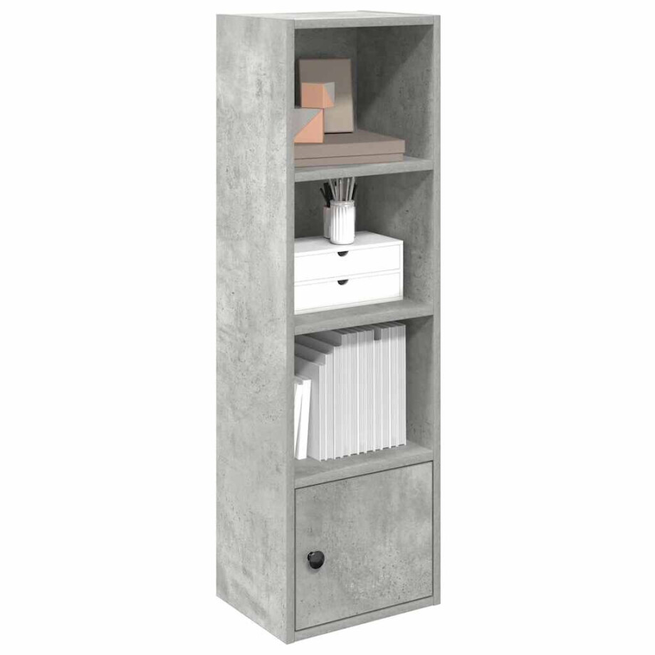 vidaXL Boekenkast 31x24x102 cm bewerkt hout betongrijs vidaXL Boekenkast 31x24x102 cm bewerkt hout betongrijs afbeelding 1