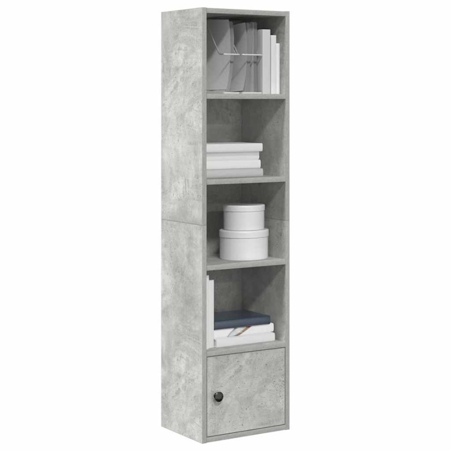 vidaXL Boekenkast 31x24x127 cm bewerkt hout betongrijs vidaXL Boekenkast 31x24x127 cm bewerkt hout betongrijs afbeelding 1