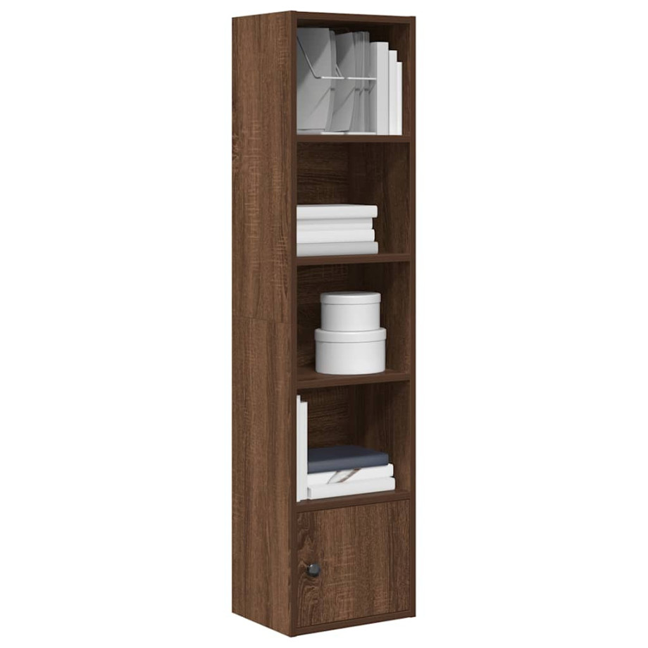 vidaXL Boekenkast 31x24x127 cm bewerkt hout bruin eikenkleurig afbeelding 1
