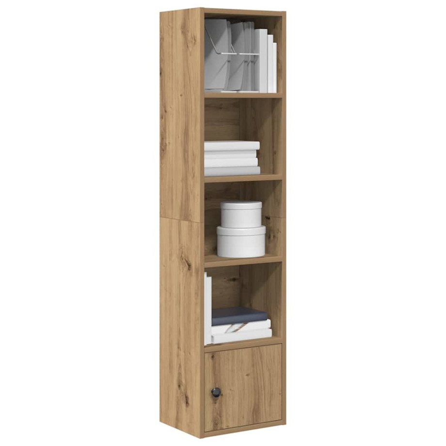 vidaXL Boekenkast 31x24x127 cm bewerkt hout artisanaal eikenkleurig afbeelding 1