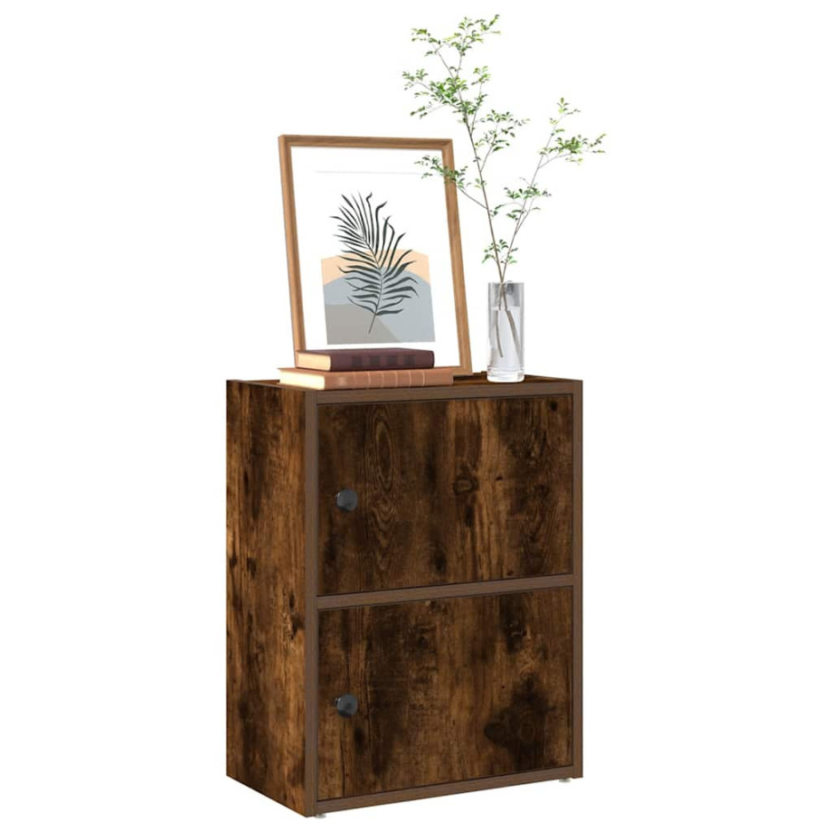 vidaXL Boekenkast 40x24x52 cm bewerkt hout gerookt eikenkleurig afbeelding 1