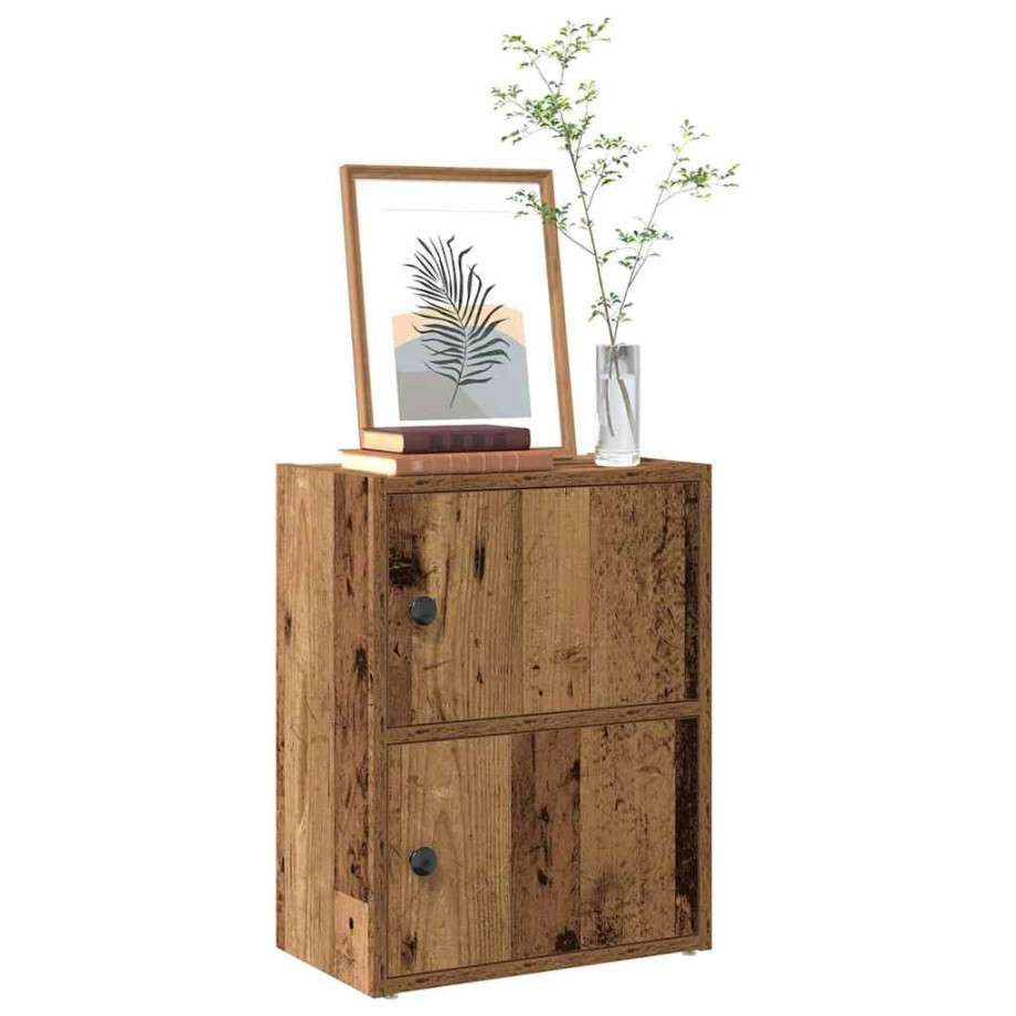 vidaXL Boekenkast 40x24x52 cm bewerkt hout oud houtkleurig afbeelding 1
