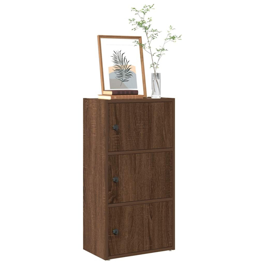 vidaXL Boekenkast 40x24x77 cm bewerkt hout bruin eikenkleurig vidaXL Boekenkast 40x24x77 cm bewerkt hout bruin eikenkleurig afbeelding 1