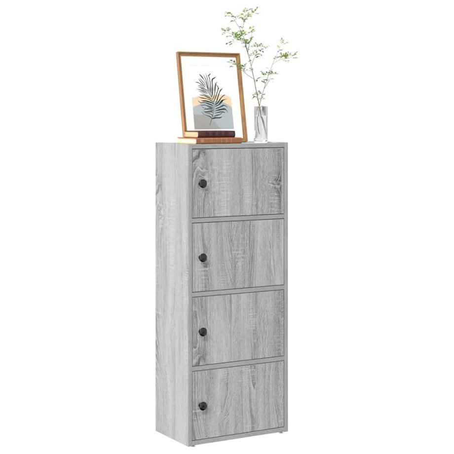vidaXL Boekenkast 40x24x102 cm bewerkt hout grijs sonoma eikenkleurig afbeelding 1