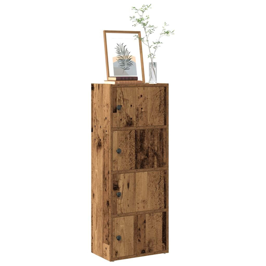 vidaXL Boekenkast 40x24x102 cm bewerkt hout oud houtkleurig afbeelding 1