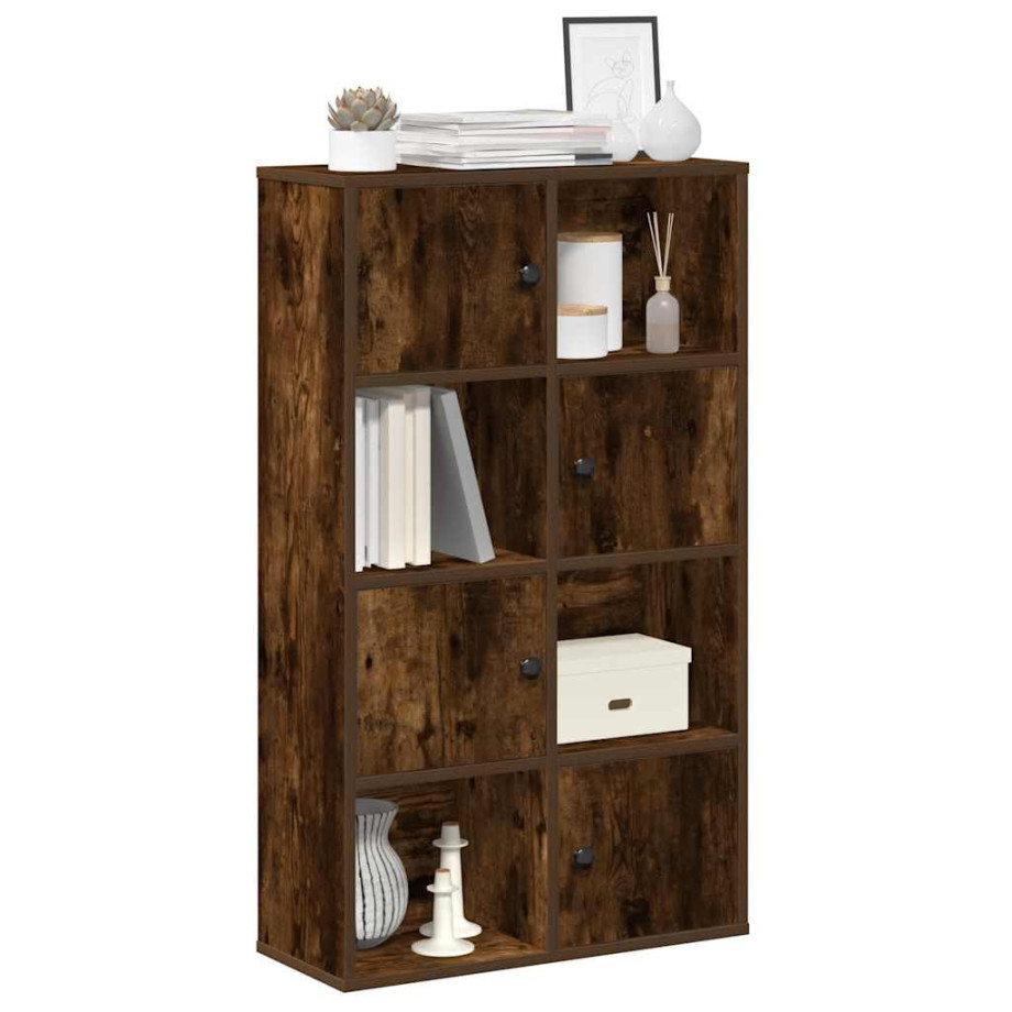 vidaXL Boekenkast 60x24x101,5 cm bewerkt hout gerookt eikenkleurig afbeelding 1