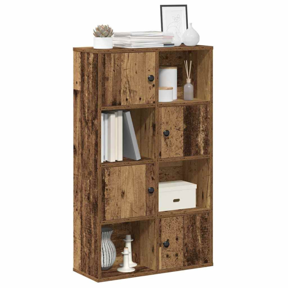 vidaXL Boekenkast 60x24x101,5 cm bewerkt hout oud houtkleurig afbeelding 1