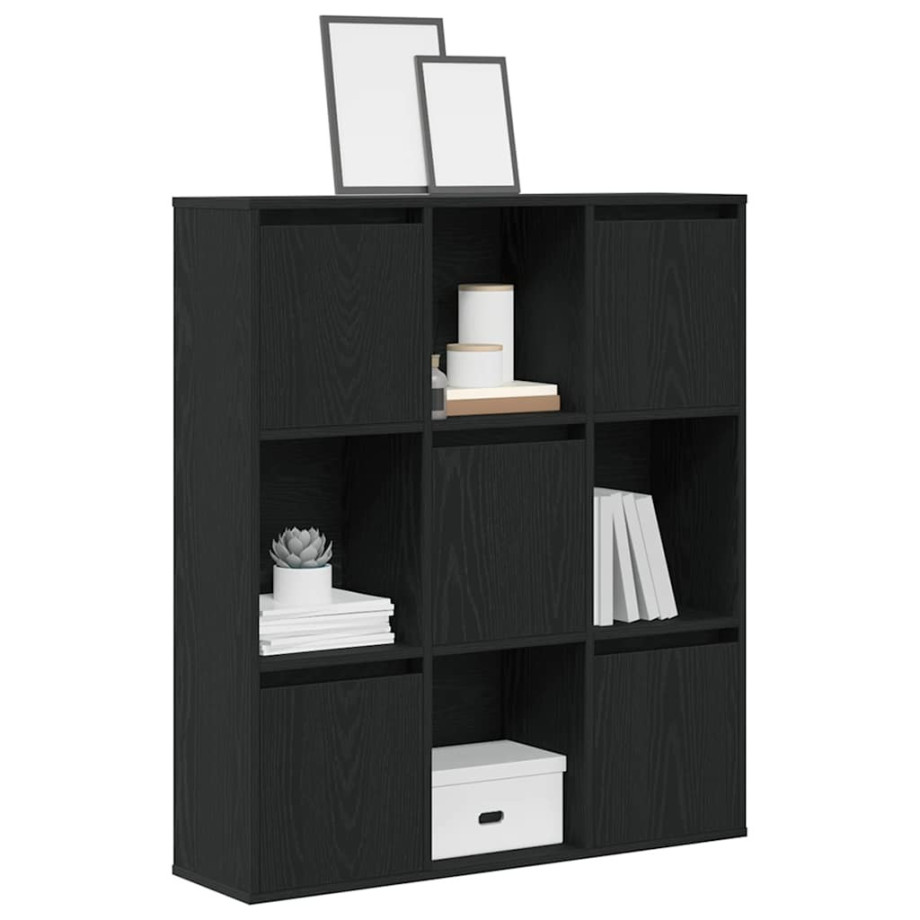 vidaXL Boekenkast 89x24x101,5 cm bewerkt hout zwart eikenkleurig afbeelding 1