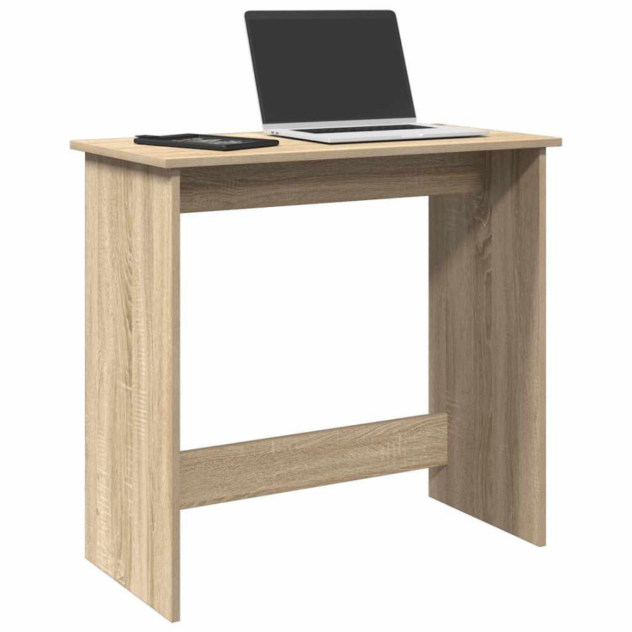 vidaXL Bureau 80x40x75 cm bewerkt hout sonoma eikenkleurig afbeelding 1