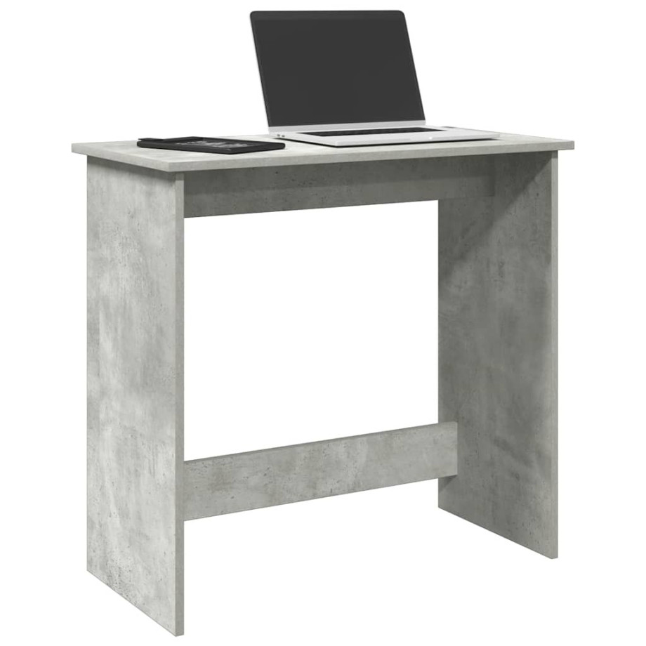 vidaXL Bureau 80x40x75 cm bewerkt hout betongrijs afbeelding 1