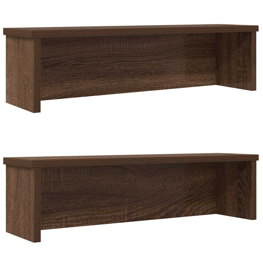 vidaXL Keukenrekken stapelbaar 2 st 50x15x16 cm bruin eikenkleur afbeelding 1