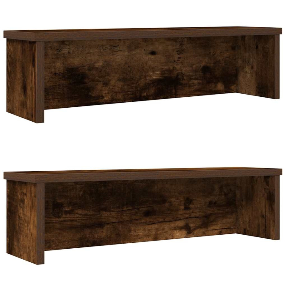 vidaXL Keukenrekken stapelbaar 2 st 60x15x16 cm gerookt eikenkleurig vidaXL Keukenrekken stapelbaar 2 st 60x15x16 cm gerookt eikenkleurig afbeelding 1