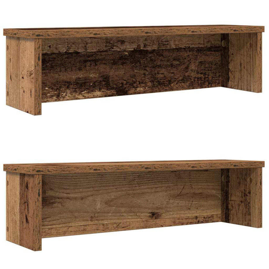 vidaXL Keukenrekken stapelbaar 2 st 60x15x16 cm oud houtkleurig afbeelding 1
