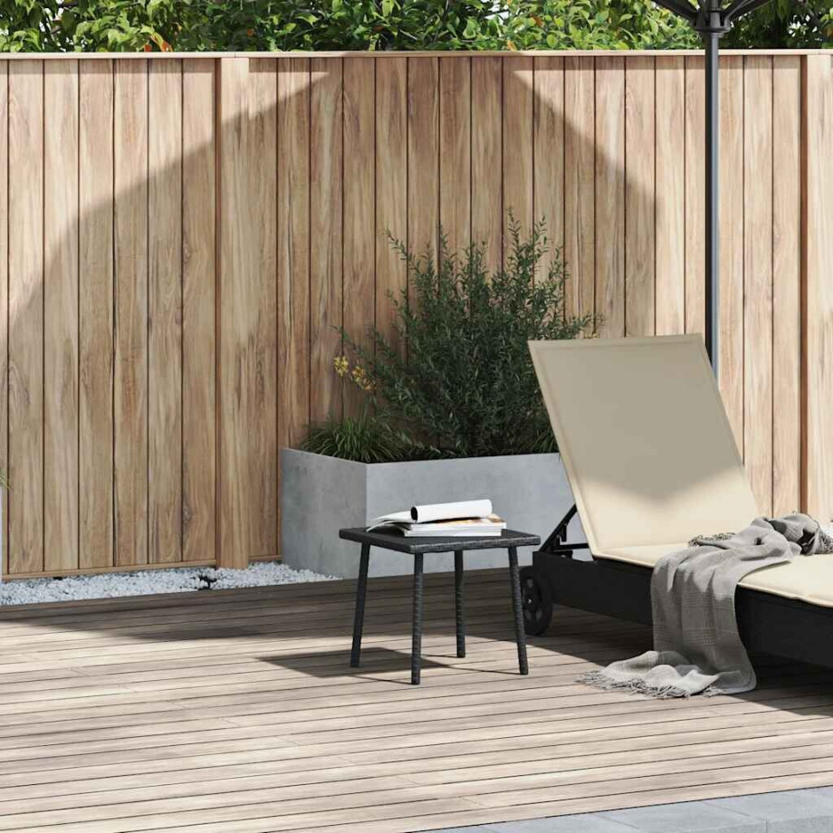vidaXL Tuin salontafel rechthoekig 40x40x37 cm poly rattan zwart vidaXL Tuin salontafel rechthoekig 40x40x37 cm poly rattan zwart afbeelding 1