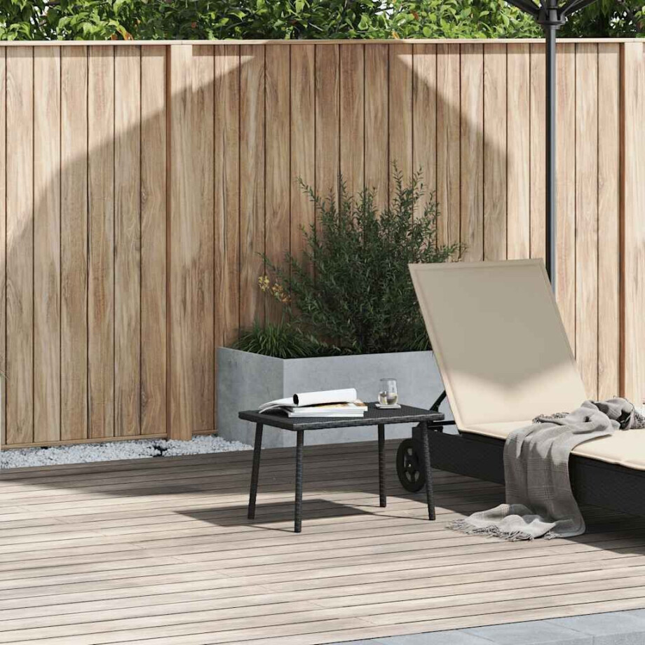 vidaXL Tuin salontafel rechthoekig 60x40x37 cm poly rattan zwart vidaXL Tuin salontafel rechthoekig 60x40x37 cm poly rattan zwart afbeelding 1