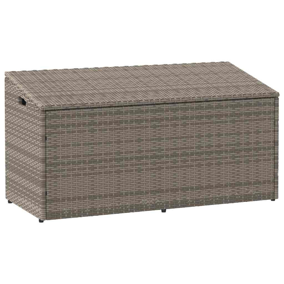 vidaXL Tuinbox 110x50x58 cm poly rattan grijs afbeelding 1