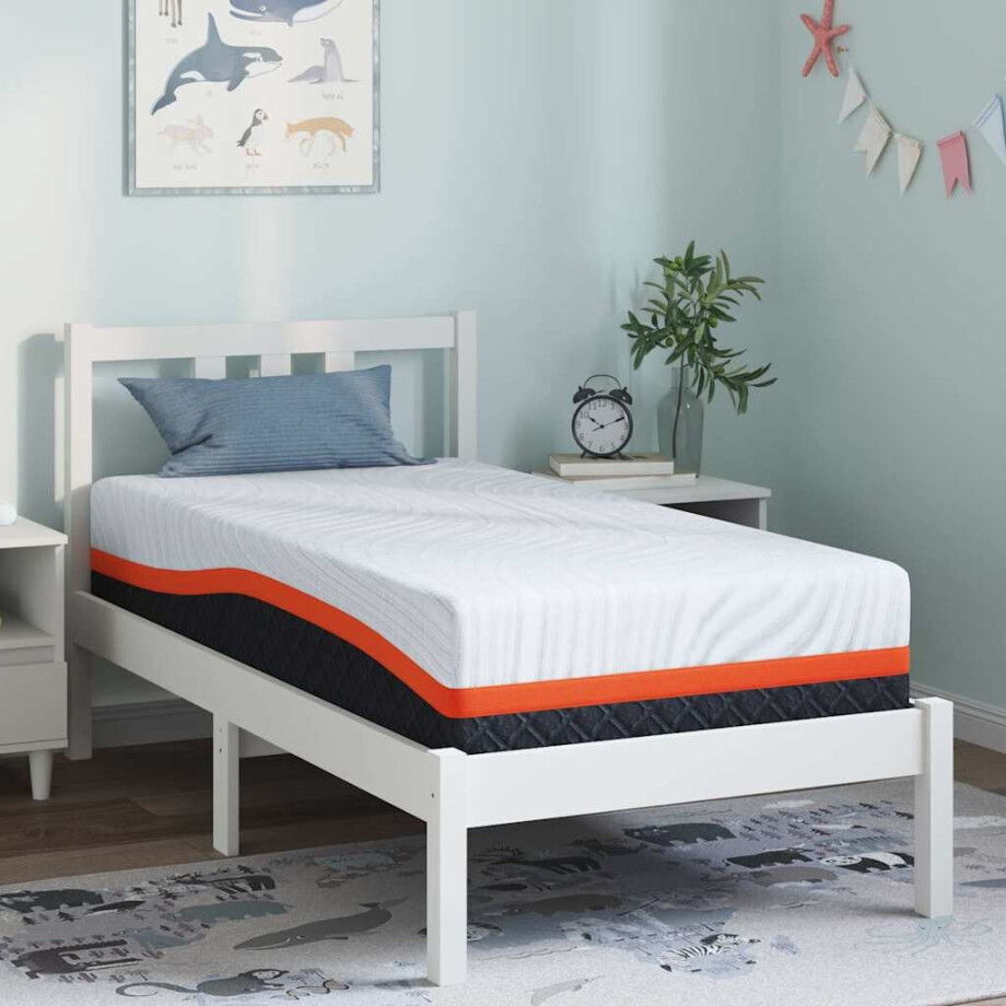 vidaXL Matras Wit en Grijs 80 x 160 cm Jacquard stof vidaXL Matras Wit en Grijs 80 x 160 cm Jacquard stof afbeelding 1