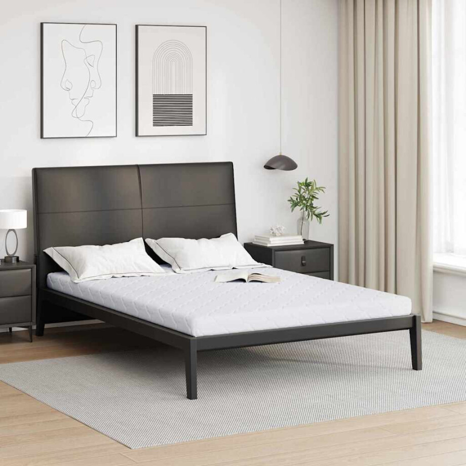 vidaXL Matras Wit 160 x 200 cm Jacquard stof vidaXL Matras Wit 160 x 200 cm Jacquard stof afbeelding 1
