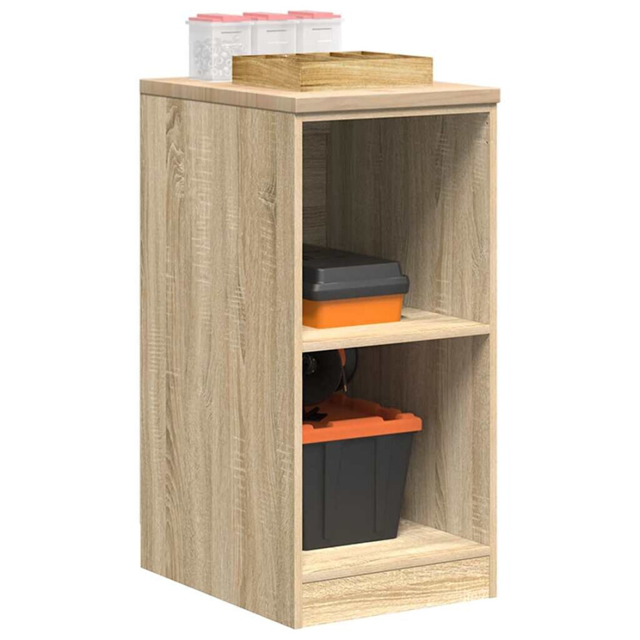 vidaXL Garagekast 40x51x85 cm massief grenenhout sonoma eikenkleurig vidaXL Garagekast 40x51x85 cm massief grenenhout sonoma eikenkleurig afbeelding 1