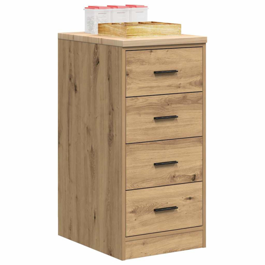 vidaXL Garagekast 40x51x85 cm massief grenenhout artisan eikenkleurig afbeelding 1