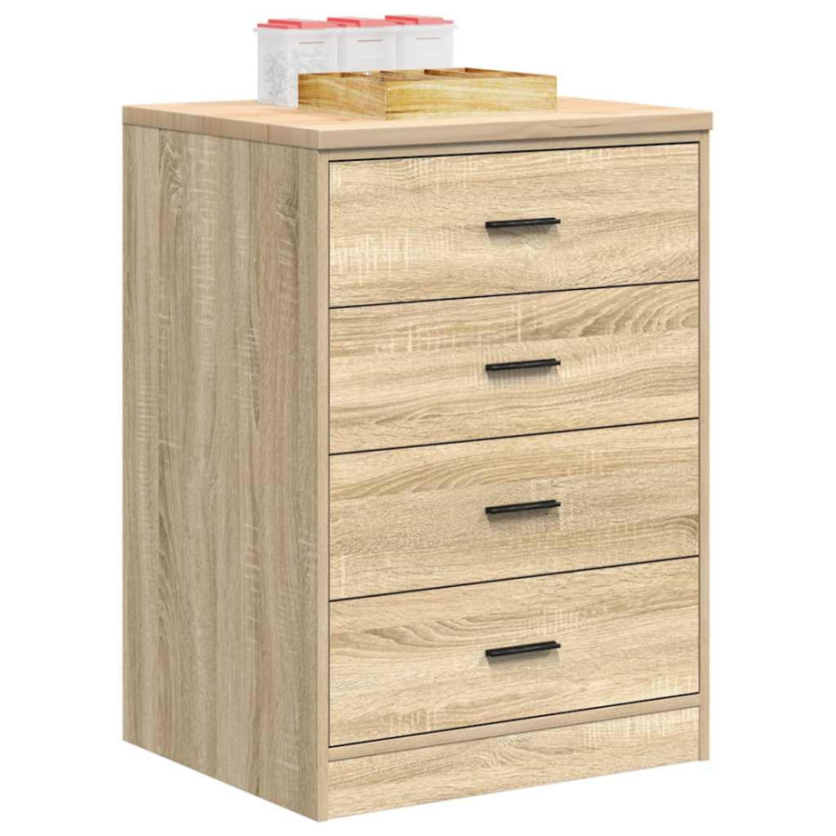 vidaXL Garagekast 60x51x85 cm massief grenenhout sonoma eikenkleurig afbeelding 1