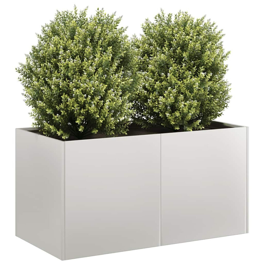vidaXL Plantenbak 80x40x40 cm roestvrij staal afbeelding 1